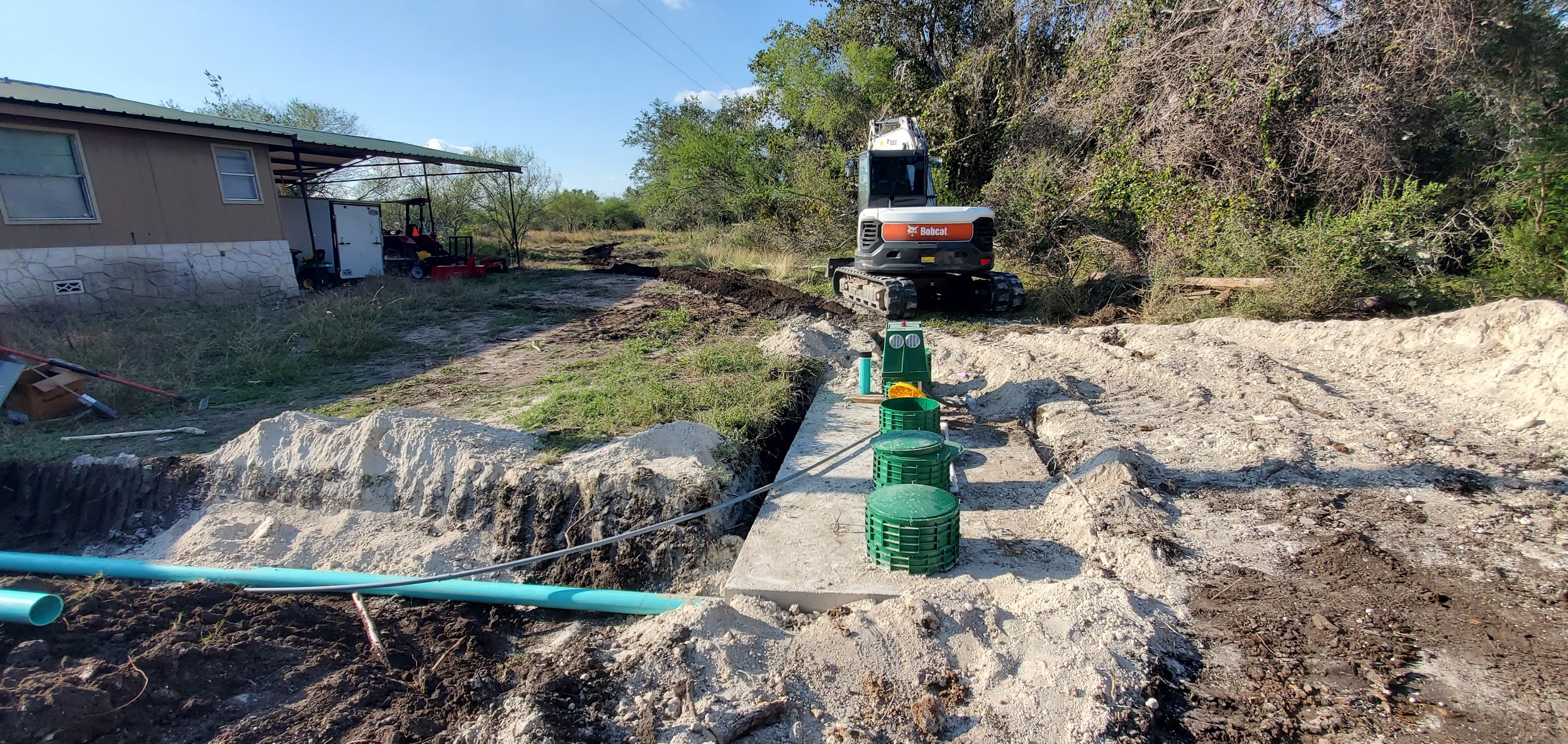 Septic system installation in Victoria, Texas
