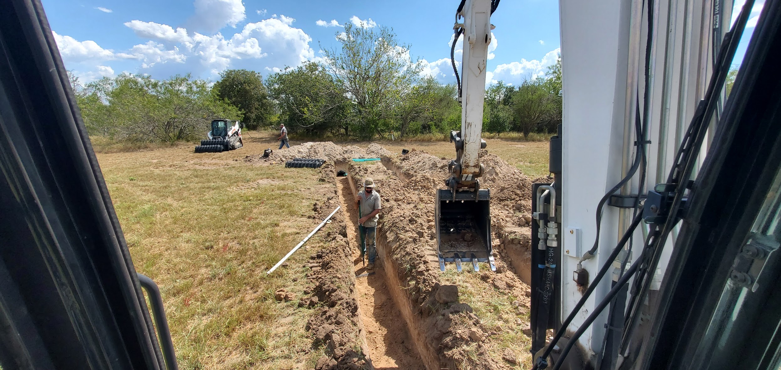 Septic system drain field installation as alternative to conventional system